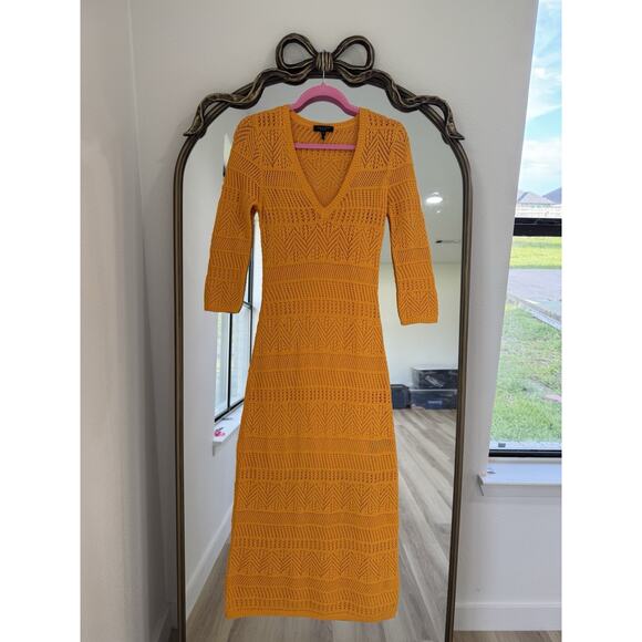 rag & bone Dresses & Skirts - RAG & BONE Renee crocheted cotton-blend midi dress Size Small